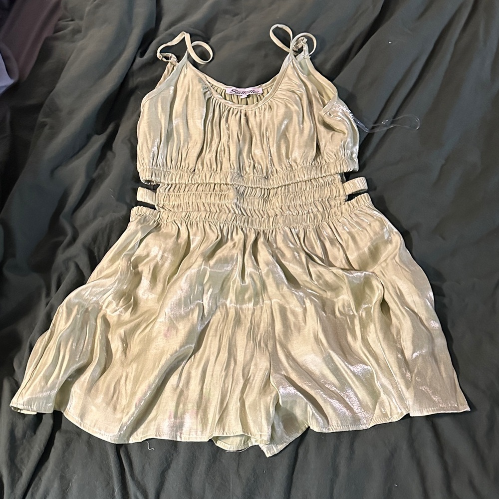 Shimmery Cream Romper